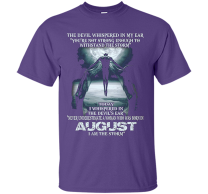 The Devil Born In August The Storm T-shirt Purple