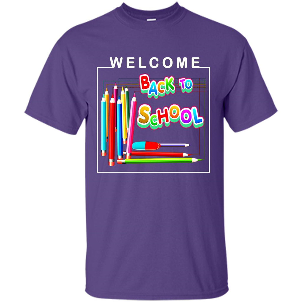 Welcome Back to School T-shirt School Day T-shirt Purple