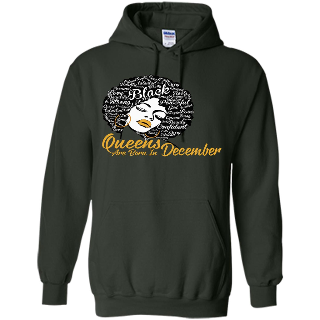 Queen Are Born In December T-shirt Forest Green