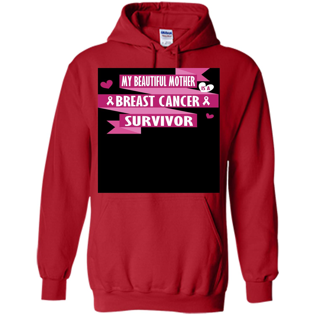 My Beautiful Mother Is A Breast Cancer Survivor T-shirt Red