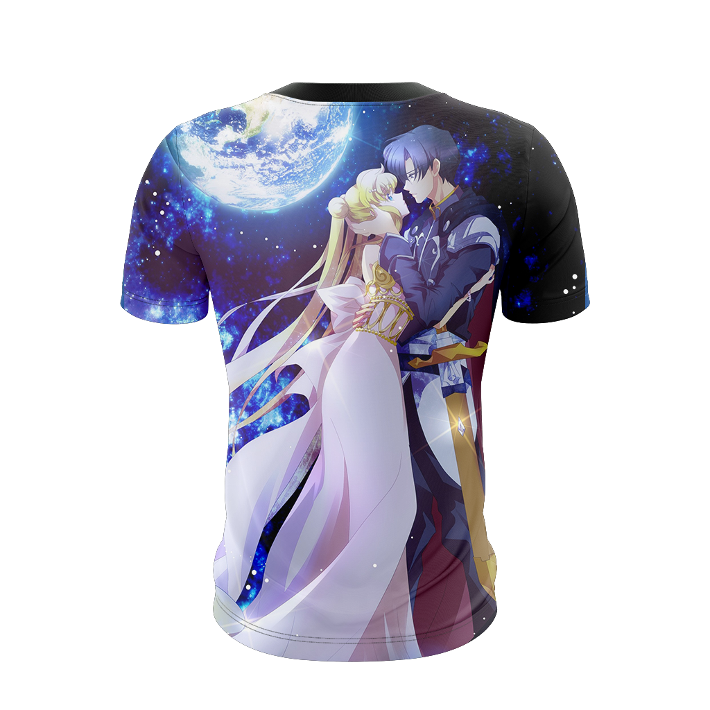 Sailor Moon And Tuxedo Unisex 3D T-shirt