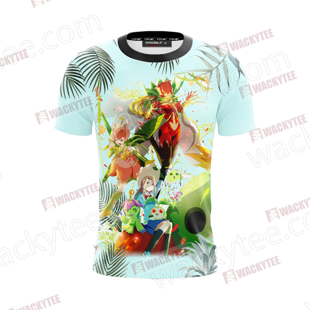 Digimon Palmon Evolution Line Unisex 3D T-shirt