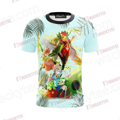 Digimon Palmon Evolution Line Unisex 3D T-shirt