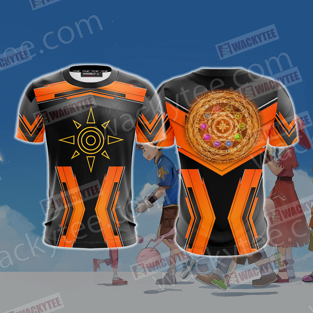 Digimon The Crest Of Courage New Look Unisex 3D T-shirt T-shirt