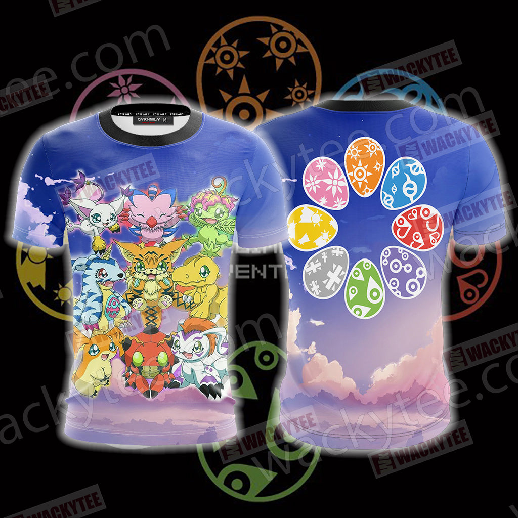 Digimon Eggs Unisex 3D T-shirt T-shirt