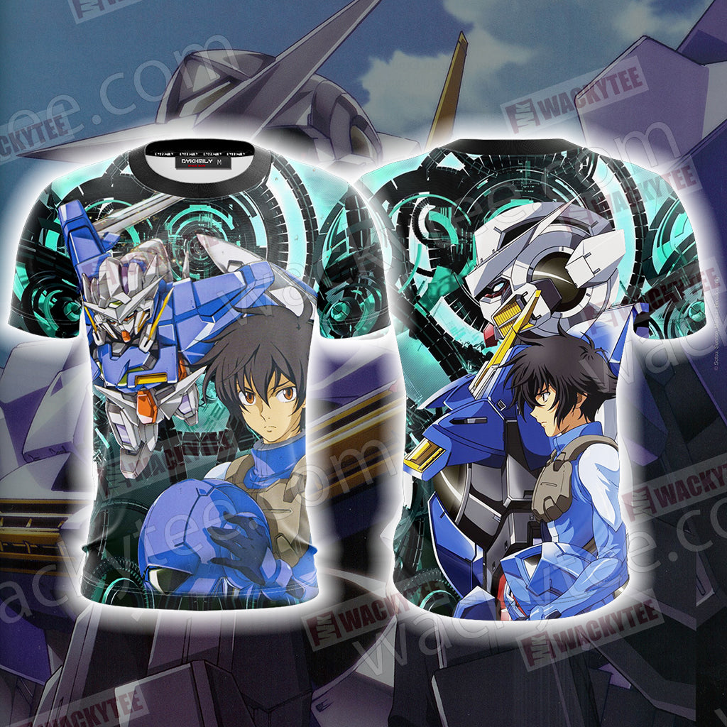 Mobile Suit Gundam Setsuna F. Seiei And The Exia Gundam 3D T-shirt T-shirt