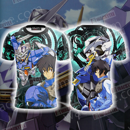 Mobile Suit Gundam Setsuna F. Seiei And The Exia Gundam 3D T-shirt T-shirt