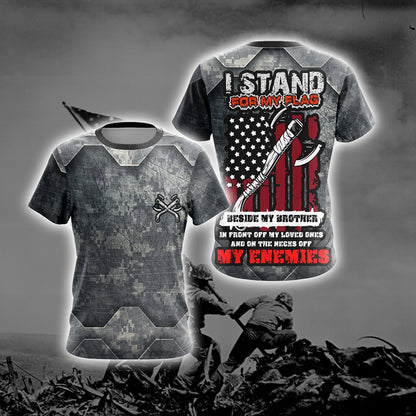 Veteran I Stand For My Flag Unisex 3D T-shirt
