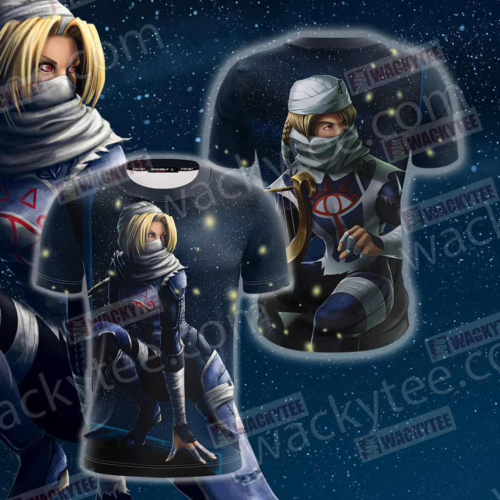 The Legend of Zelda Ocarina of Time - Sheik Unisex 3D T-shirt T-shirt