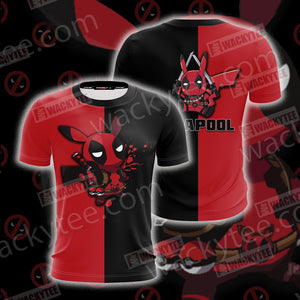 Pikachu And Deadpool Unisex 3D T-shirt