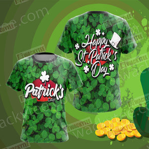 Saint Patricks Day Typography Unisex 3D T-shirt
