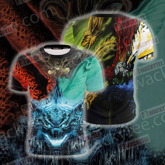 Godzilla King Of The Monsters New Unisex 3D T-shirt T-shirt