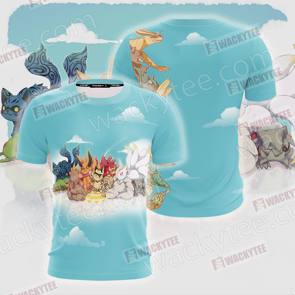 Naruto The Tailed Beasts Unisex 3D T-shirt T-shirt