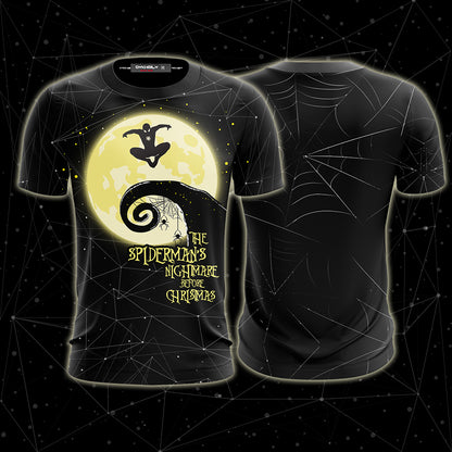 The Spiderman's Nightmare Before Christmas Unisex 3D T-shirt Version 1