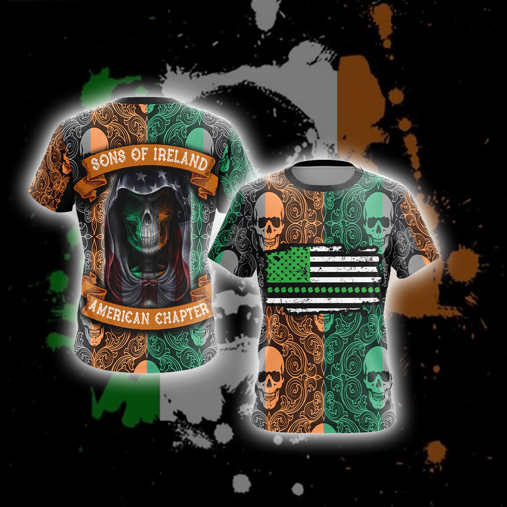 Sons Of Ireland American Chapter Happy Saint Patrick's Day Unisex 3D T-shirt