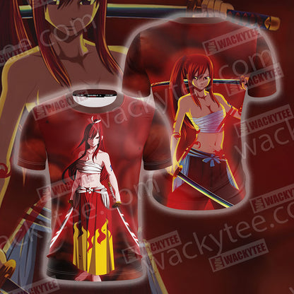 Fairy Tail Erza Scarlet Unisex 3D T-shirt T-shirt