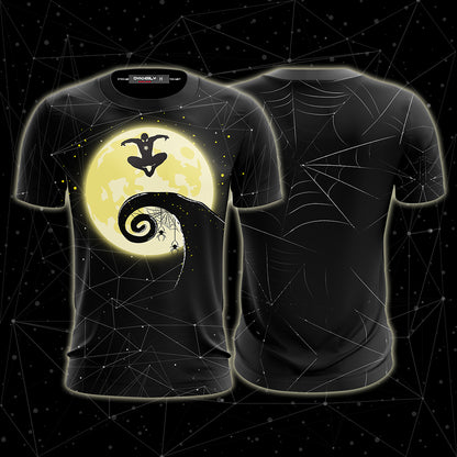 The Spiderman's Nightmare Before Christmas Unisex 3D T-shirt Version 2