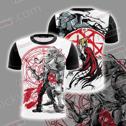 Fullmetal Alchemist - Edward and Alphonse Unisex 3D T-shirt T-shirt