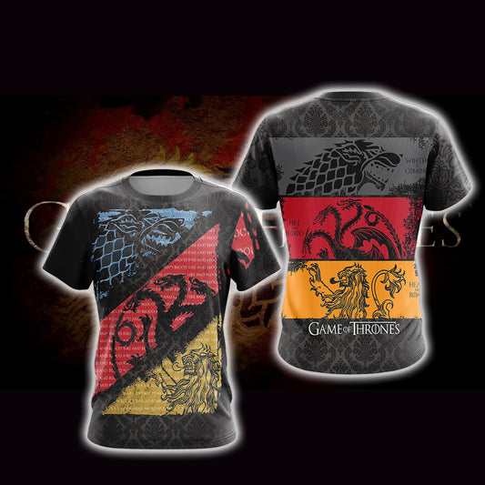 Game Of Thrones - Stark, Targaryen, Lannister Unisex 3D T-shirt