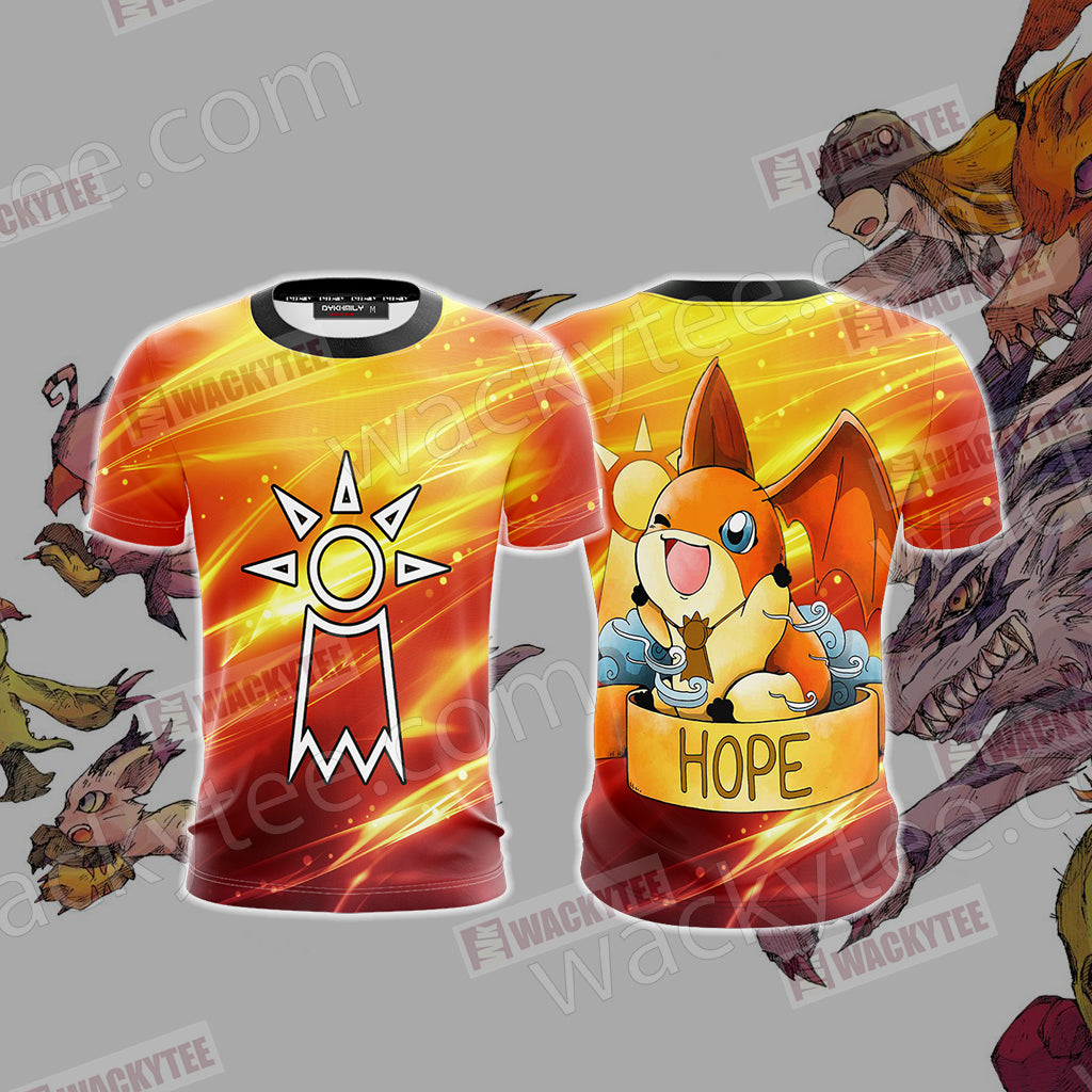 Digimon - The Crest Of Hope Unisex 3D T-shirt T-shirt