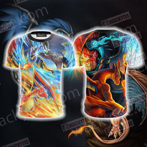 Pokemon Charizard X And Charizard Y Unisex 3D T-shirt