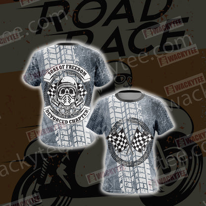 Biker Sons Of Freedom Devorced Chapter Unisex 3D T-shirt