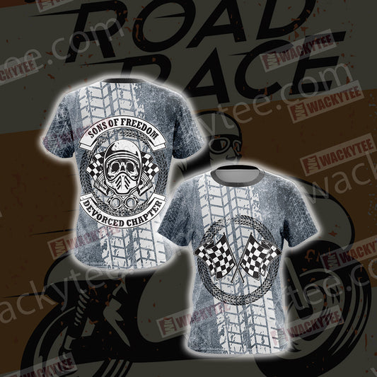 Biker Sons Of Freedom Devorced Chapter Unisex 3D T-shirt