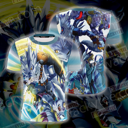 Digimon Garurumon And Yamato 3D T-shirt T-shirt