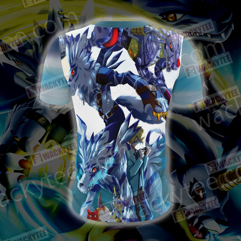 Digimon Garurumon And Yamato 3D T-shirt