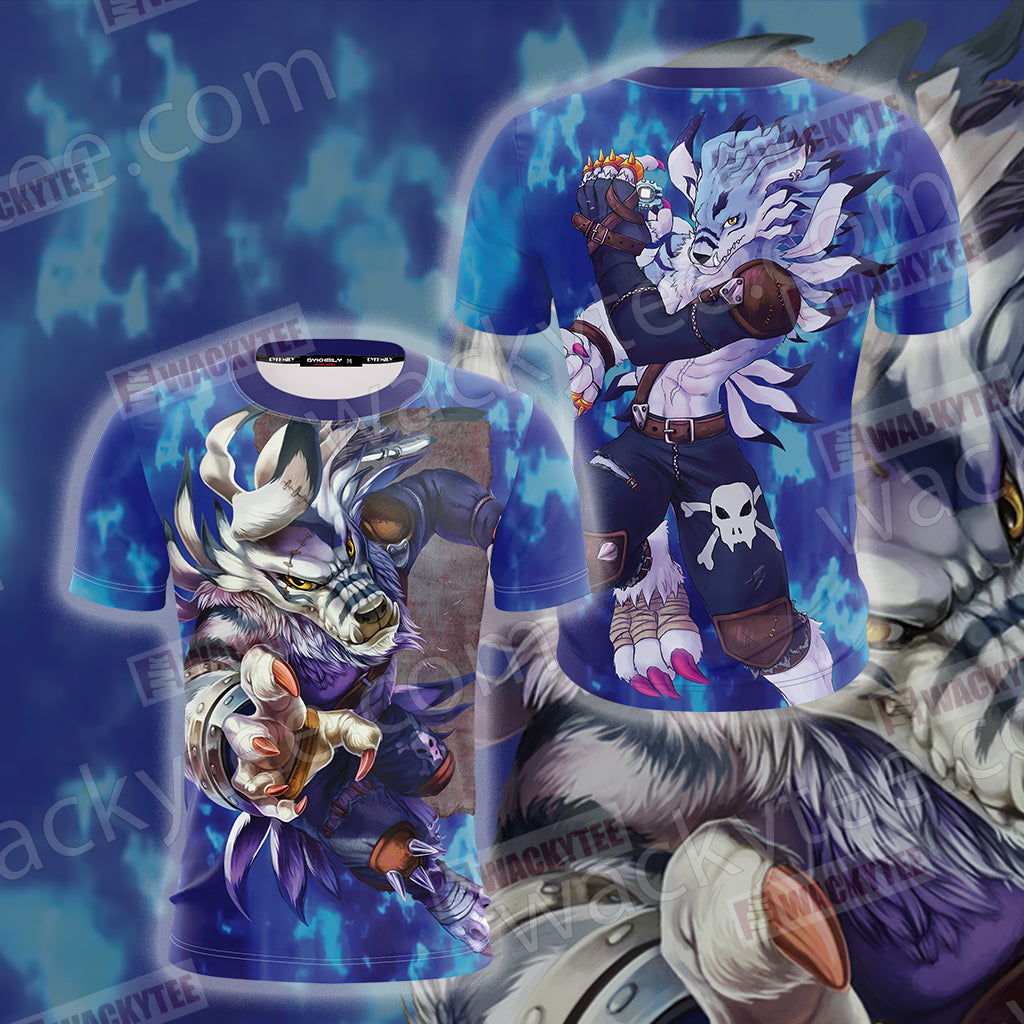 Digimon Weregarurumon Unisex 3D T-shirt T-shirt