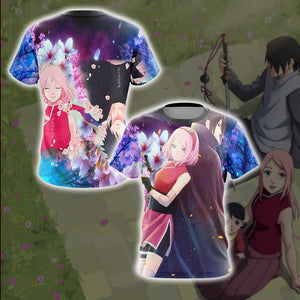 Naruto - Sasuke & Sakura Unisex 3D T-shirt