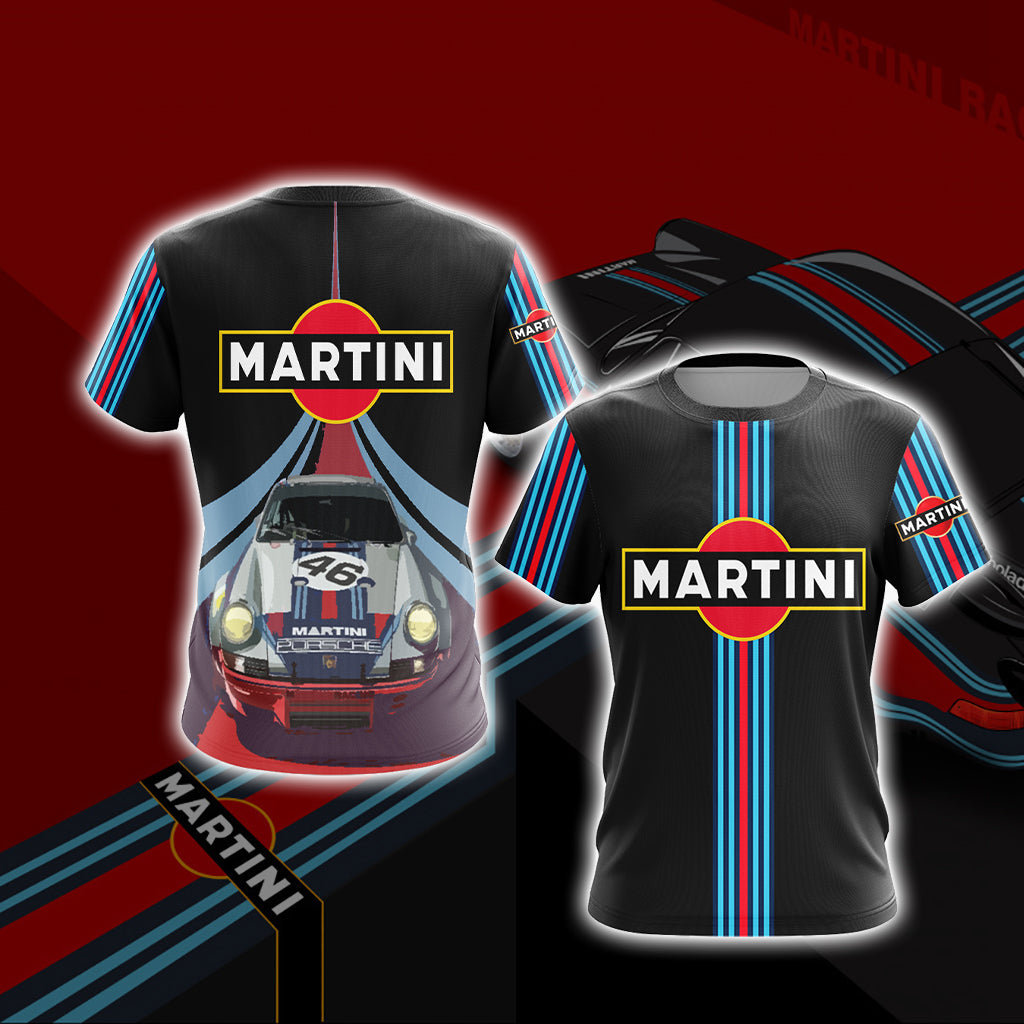 Porsche Martini Racing Team Unisex 3D T-shirt