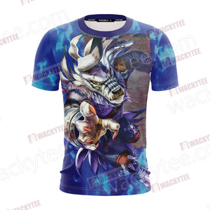 Digimon Weregarurumon Unisex 3D T-shirt