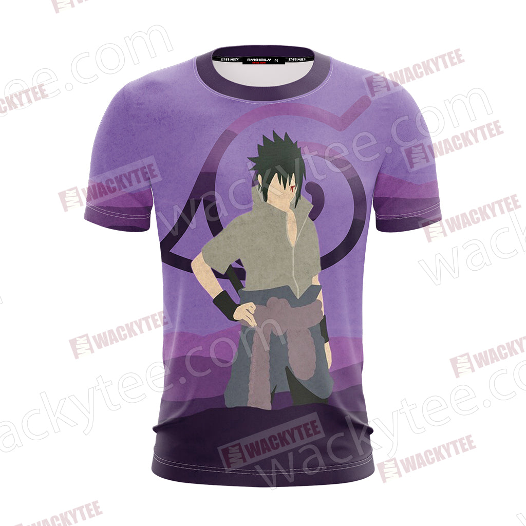 Naruto Uchiha Sasuke Konoha Unisex 3D T-shirt