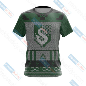 Harry Potter - Cunning Like A Slytherin Knitting Style Unisex 3D T-shirt