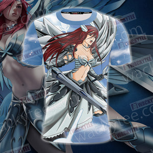 Fairy Tail Erza Scarlet Heaven's Wheel Armor Unisex 3D T-shirt