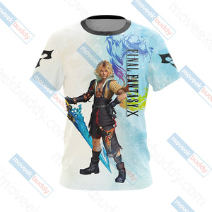 Final Fantasy X - Tidus T-shirt Zip Hoodie Pullover Hoodie   