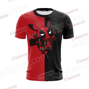 Pikachu And Deadpool Unisex 3D T-shirt