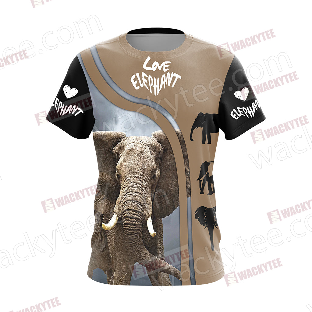 Love Elephant Unisex 3D T-shirt