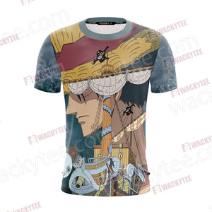One Piece Luffy And Going Merry Unisex 3D T-shirt