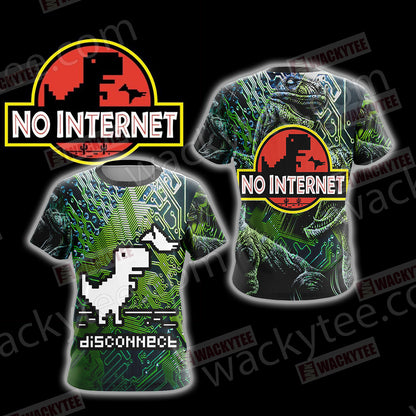 No Internet - Jurassic Park Unisex 3D T-shirt T-shirt