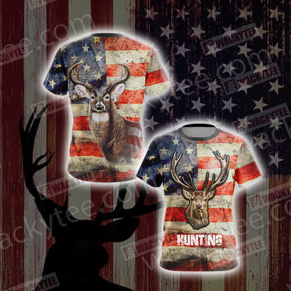 Hunting Us Flag Unisex 3D T-shirt