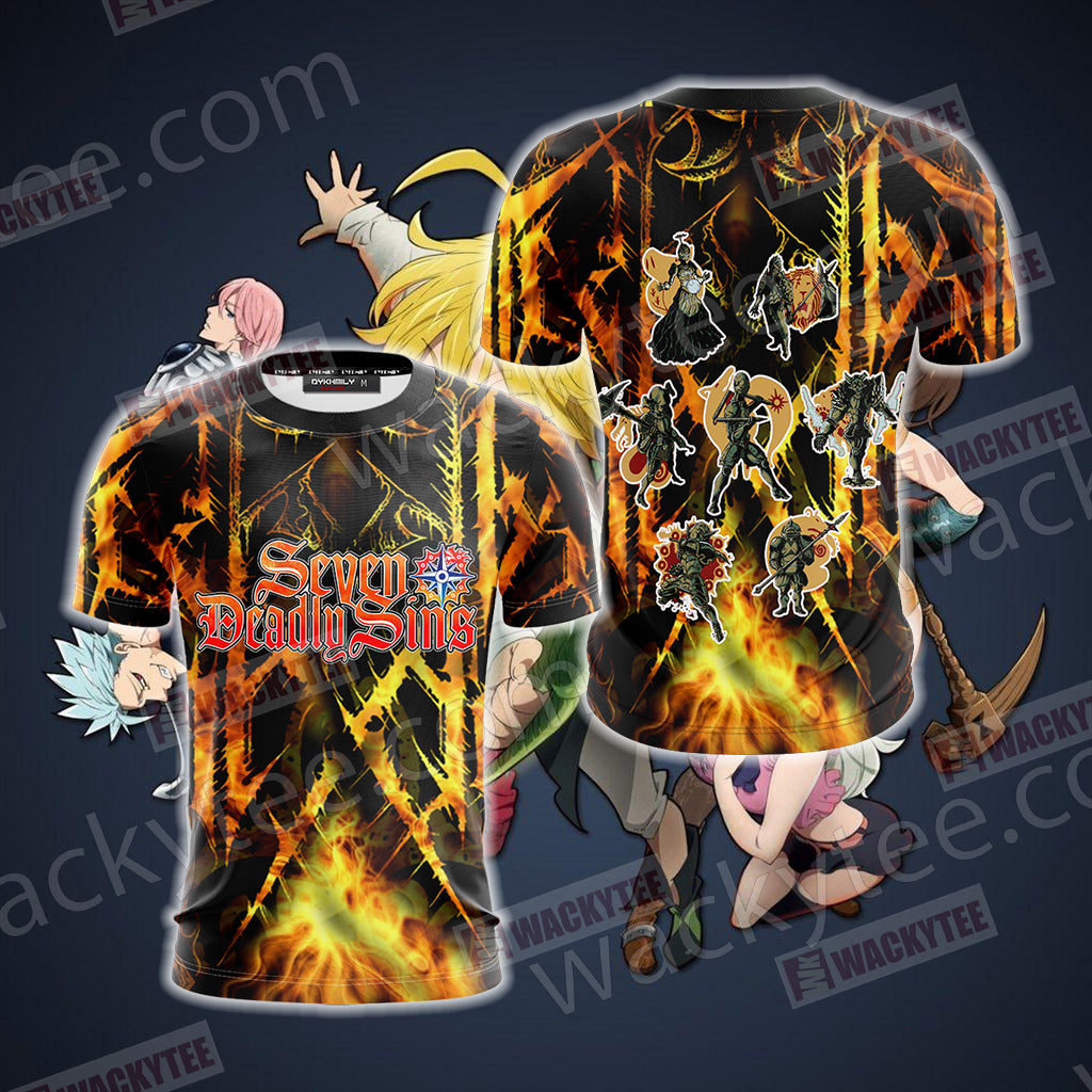 The Seven Deadly Sins New Version Unisex 3D T-shirt T-shirt