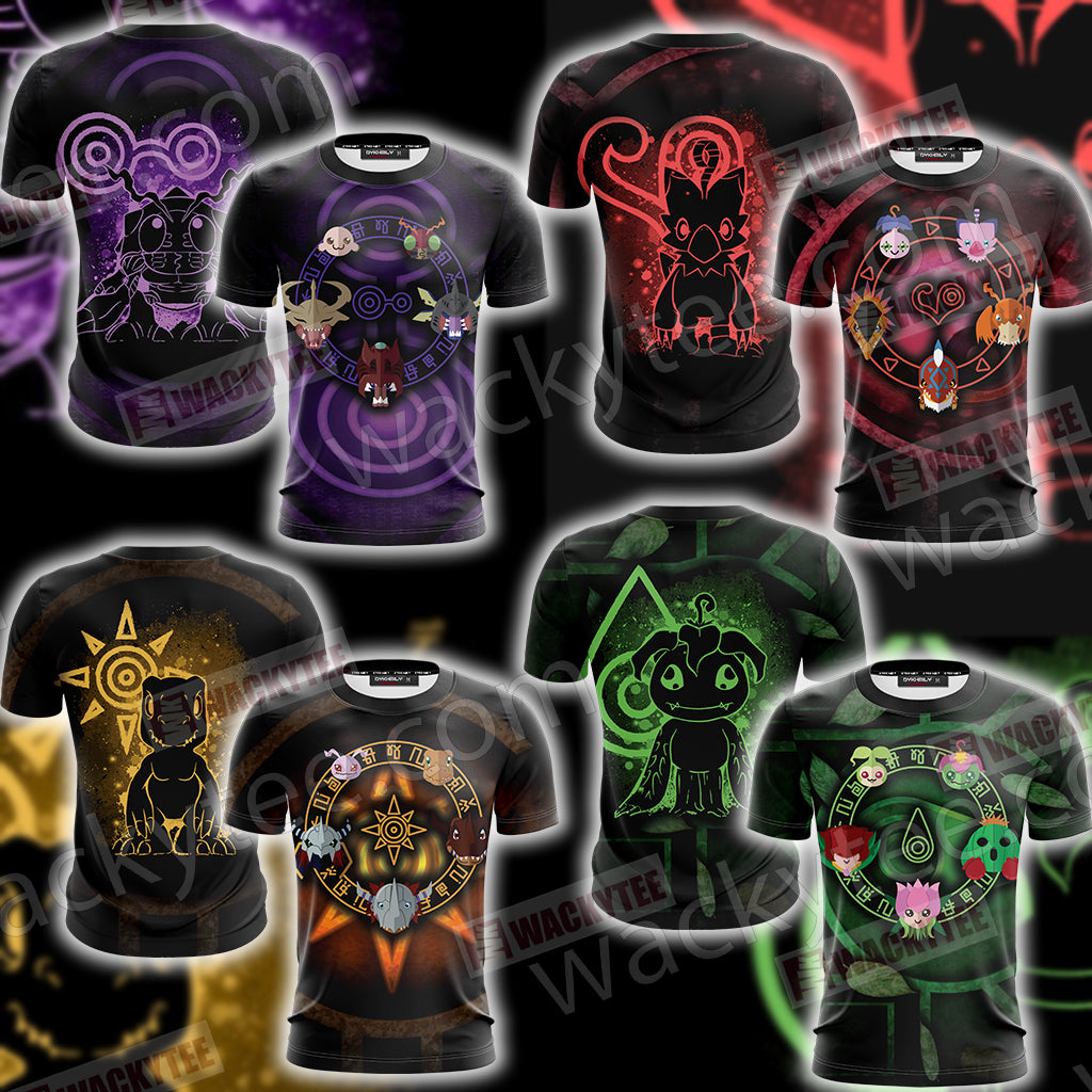 Digimon The Crest Of Light 3D T-shirt
