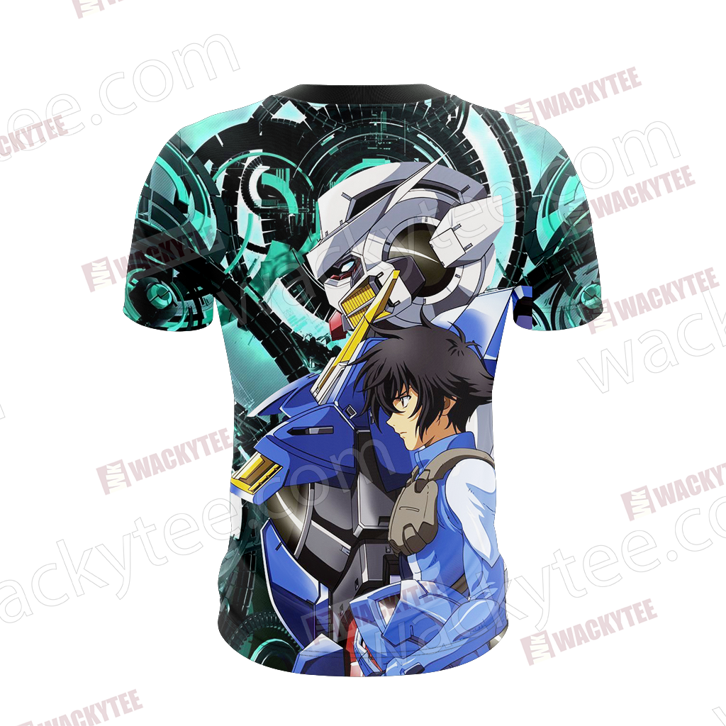 Mobile Suit Gundam Setsuna F. Seiei And The Exia Gundam 3D T-shirt