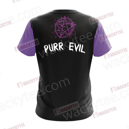 Human Sacrifice Ritual Purr Evil Cat Satan Unisex 3D T-shirt