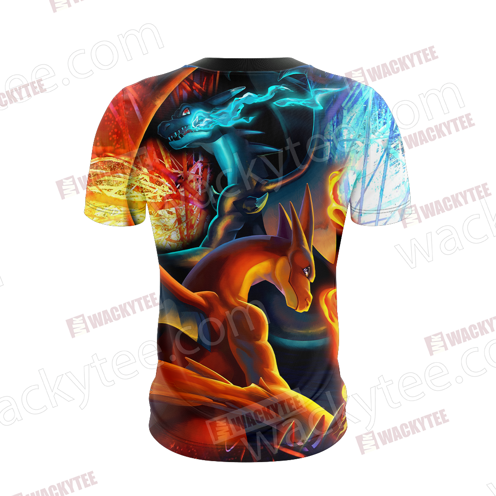 Pokemon Charizard X And Charizard Y Unisex 3D T-shirt