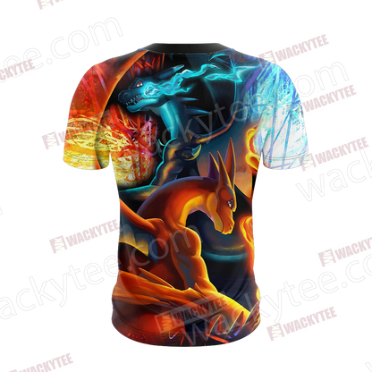 Pokemon Charizard X And Charizard Y Unisex 3D T-shirt