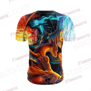 Pokemon Charizard X And Charizard Y Unisex 3D T-shirt