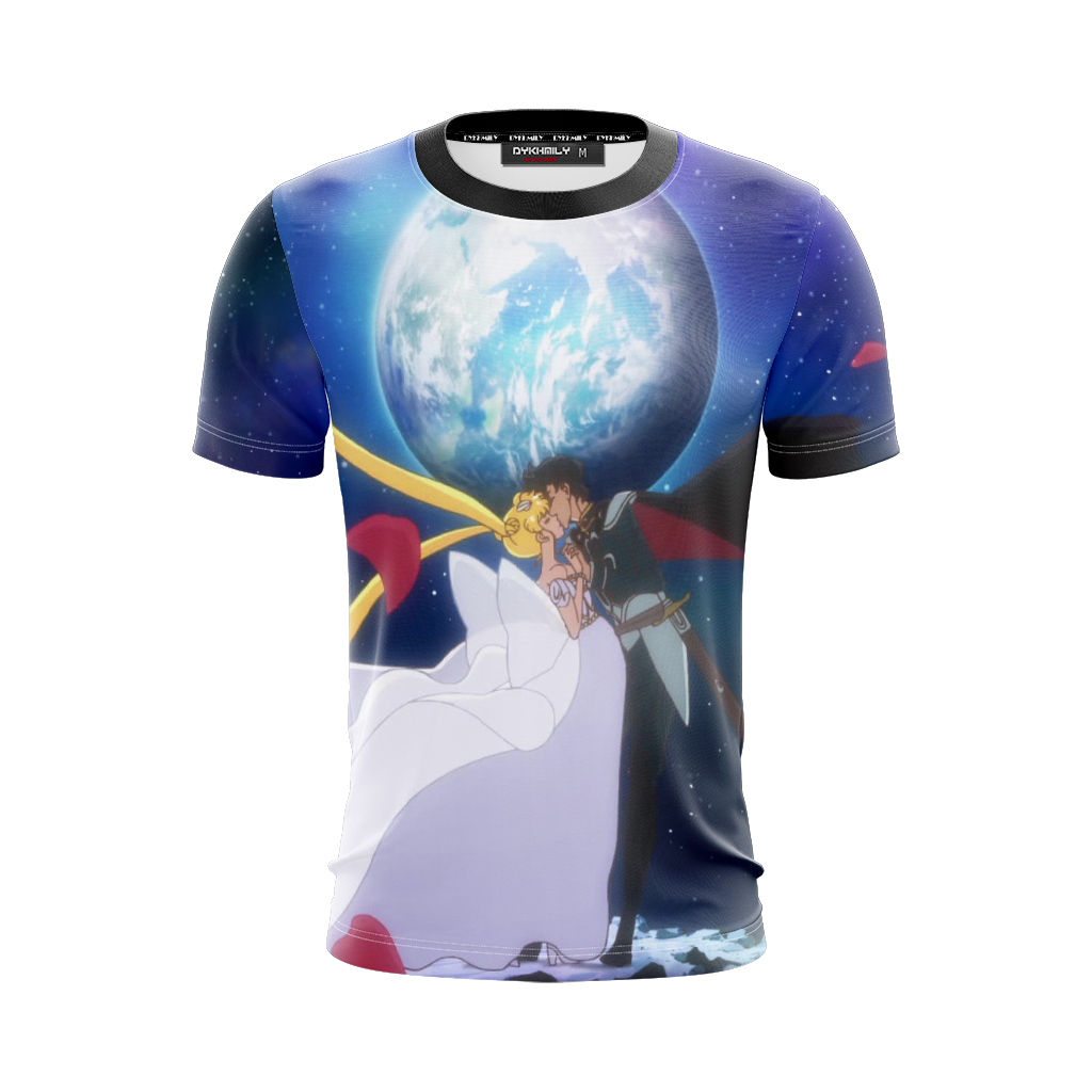 Sailor Moon And Tuxedo Unisex 3D T-shirt